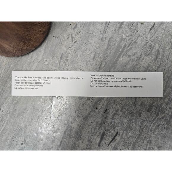 TAO Gordon Sinclair Rustic Stainless Steel Insulated Water Bottle 20 oz NEW - Picture 7 of 7